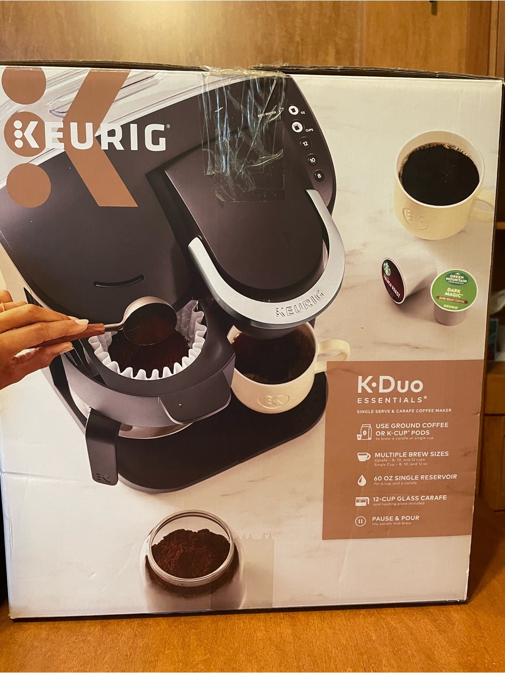 Keurig K Duo Essentials - Black 2-in-1 Single Serve and Carafe Coffee Maker - Picture 13 of 16